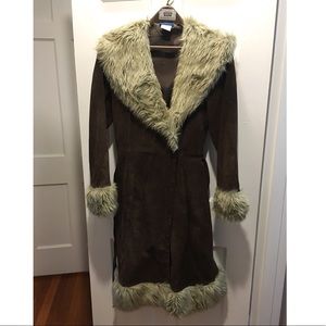 Vintage 90’s suede coat sz S